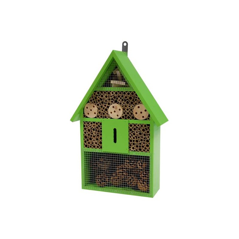 Hôtel d'insectes en bois vert clair - Benelux