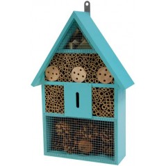 Hôtel d'insectes en bois bleu clair - Benelux à 15,95 € - Kinlys - 17082 - Nichoirs