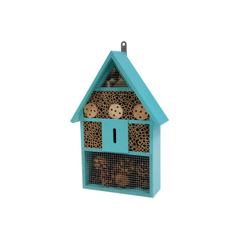 Hôtel d'insectes en bois bleu clair - Benelux