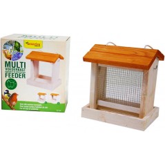 Maison d'alimentation multi feeder double toit blanche - Benelux - 17,95 € - Kinlys - 5400351174941 - Ornibird SRL