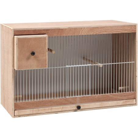 Cage d'élevage en bois pour inséparables avec nid 60x40x30cm à 113,75 € - Kinlys - 14736 - Cages
