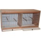 Cage d'élevage en bois 2 compartiments 80x30x40cm Cage d'élevage en bois 2 compartiments 80x30x40cm