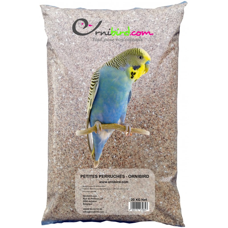 Petites Perruches - Ornibird, mélange pour petites perruches 20kg 700123 Private Label - Ornibird 22,50 € Ornibird