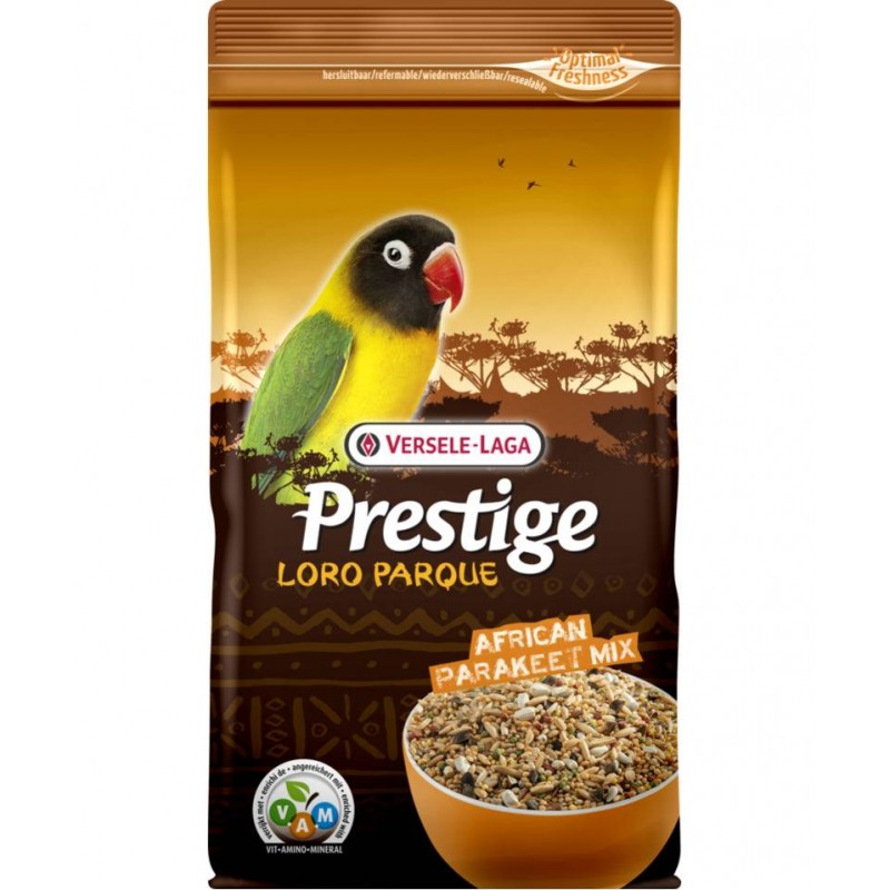 African Parakeet Mix, mélange de graines + granulés VAM - Perruches Africaines 1kg - Prestige Loro Parque 422220 Prestige 6,5...