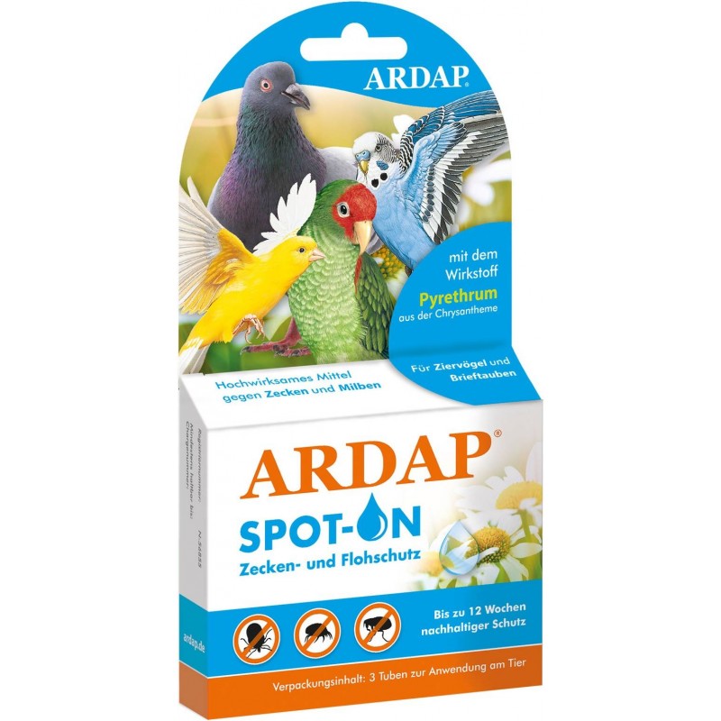 Ardap Spot-On protège contre les poux chez les oiseaux 2x4ml - Quiko 77390 Quiko 15,35 € Ornibird