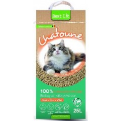 Chatoune, litière végétale à base de lin, paille, bois - 25L à 12,95 € - Grizo - 405501000 - Litière pour chat