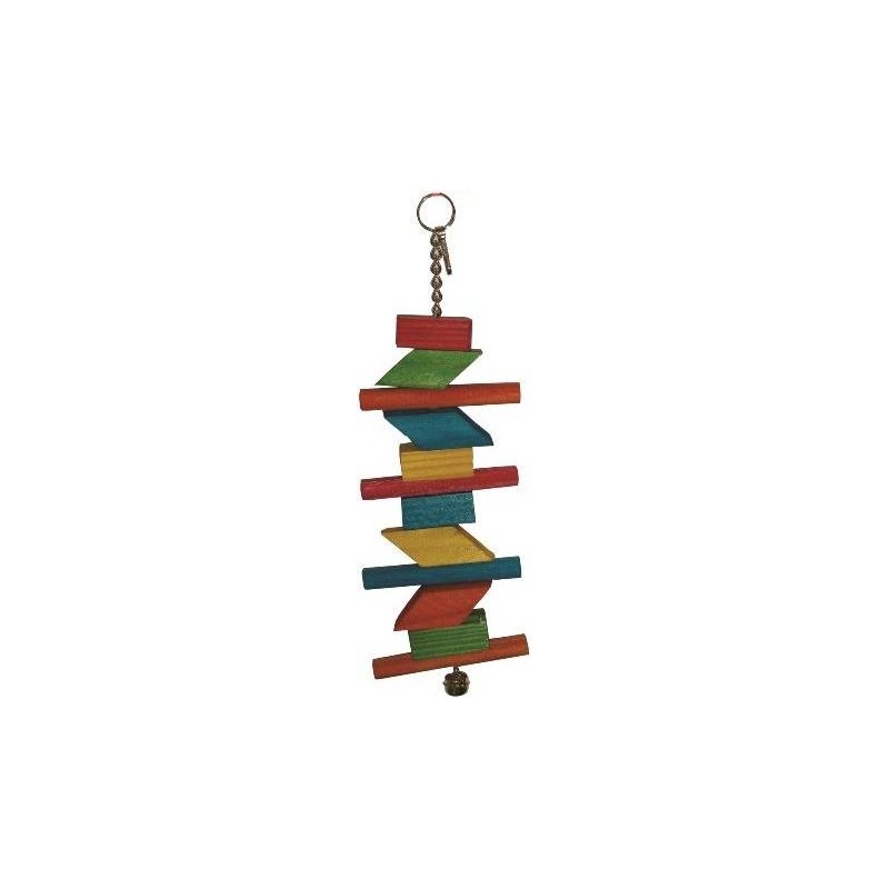 Jouet en bois 4 éléments perruche 29cm