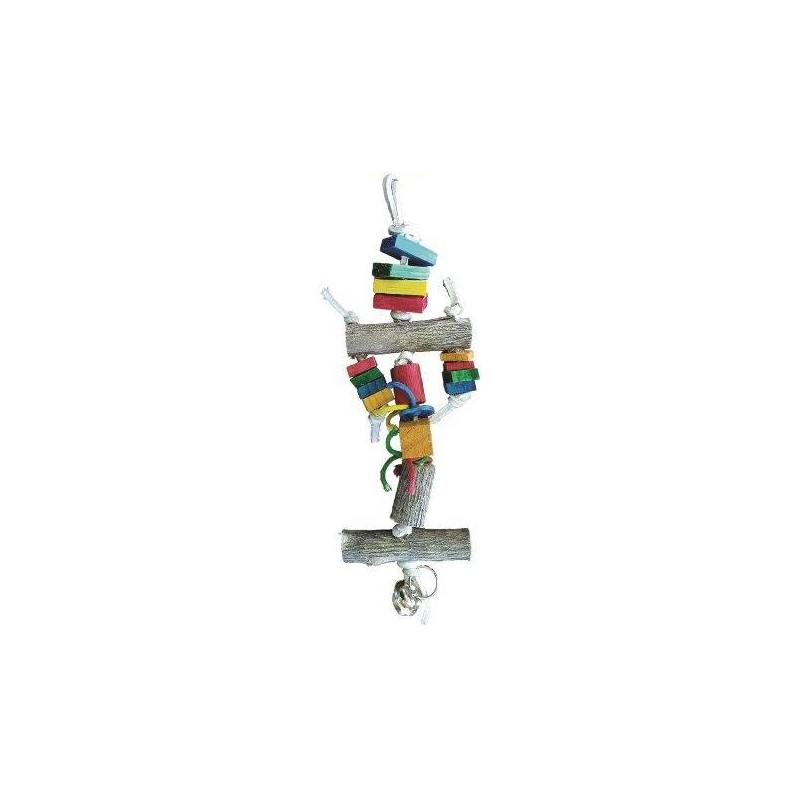 Jouet Disques avec blocs et clochette perroquet 22cm
