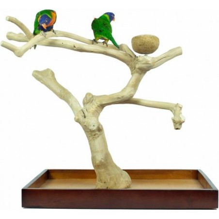 Aire de Jeux en bois de Java avec socle - Medium - Back Zoo Nature à 119,95 € - Back Zoo Nature - ZF1113 - Perchoirs