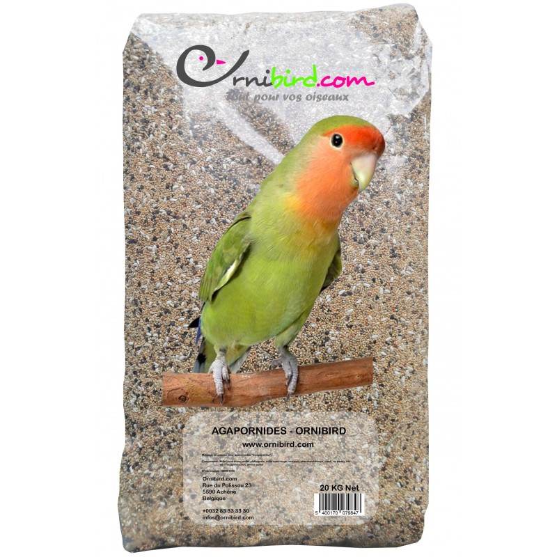 Agapornides - Ornibird, mélange pour inséparables 20kg 700129 Private Label - Ornibird 20,95 € Ornibird Agapornides - Ornibird, mélange pour inséparables 20kg 700129 Private Label - Ornibird 20,95 € Ornibird
