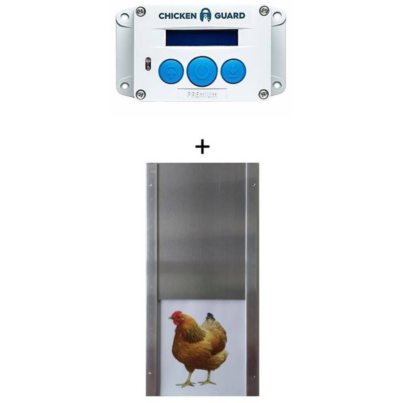 Ensemble Ouvre-trappe automatique Premium et Porte en Aluminium version Poule - Chickenguard RCGPKIP ChickenGuard 198,95 € Or... Ensemble Ouvre-trappe automatique Premium et Porte en Aluminium version Poule - Chickenguard RCGPKIP ChickenGuard 198,95 € Or...