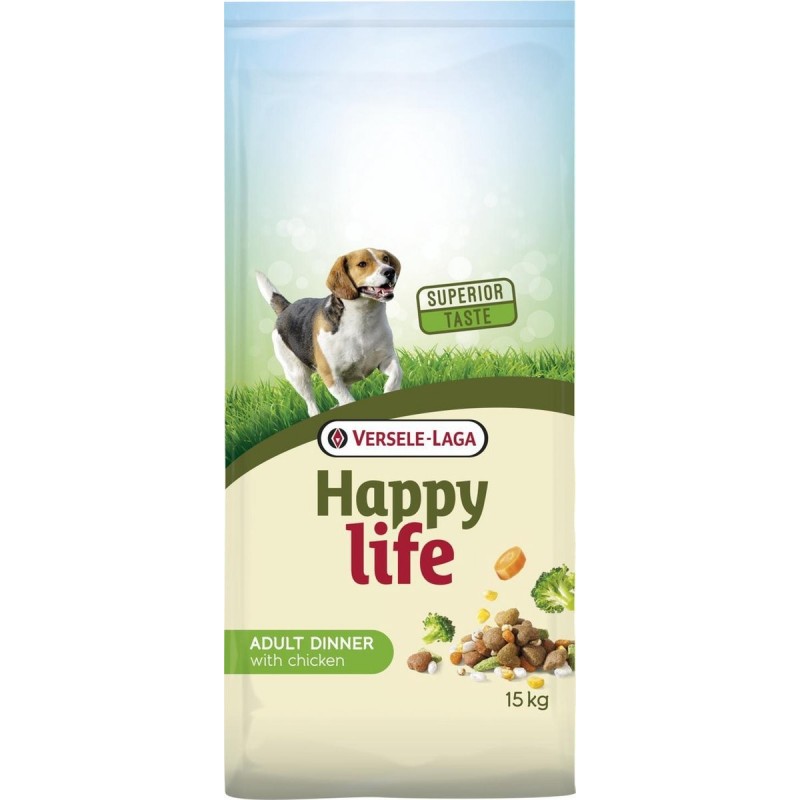 Happy Life Adult Chicken Dinner 15kg - Repas varié à base de poulet - chiens adultes vitaux Happy Life Adult Chicken Dinner 15kg - Repas varié à base de poulet - chiens adultes vitaux