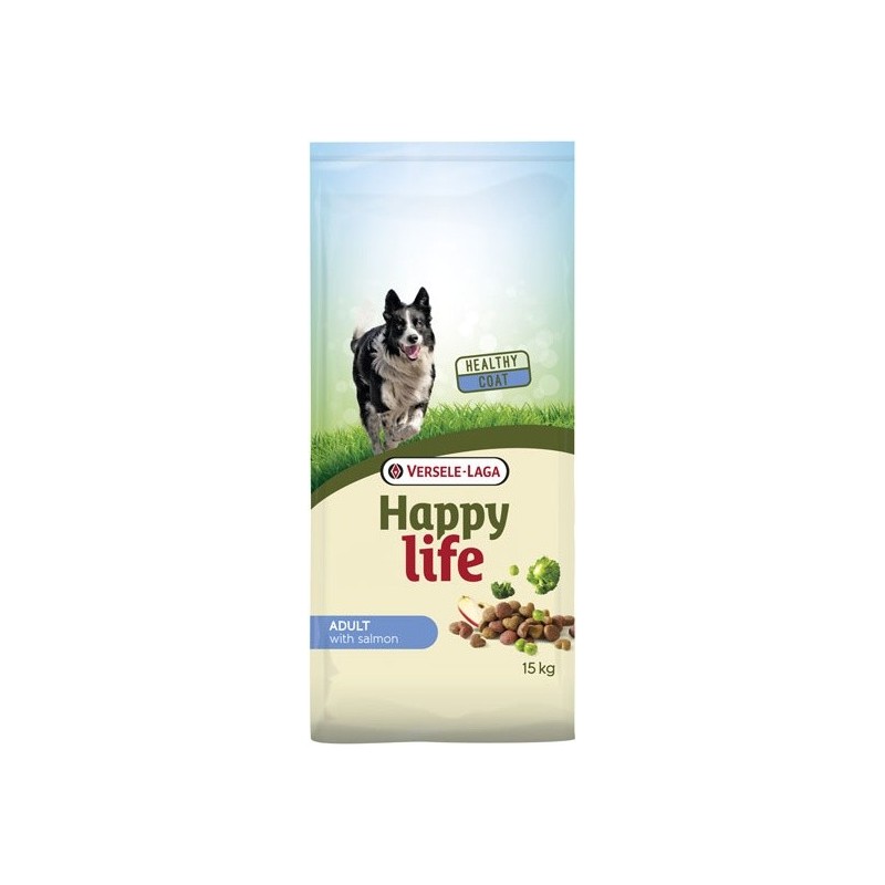 Happy Life Adult au Saumon 15kg - Aliment varié à base de saumon - pour les chiens adultes actifs 431088 Versele-Laga 38,75 €...