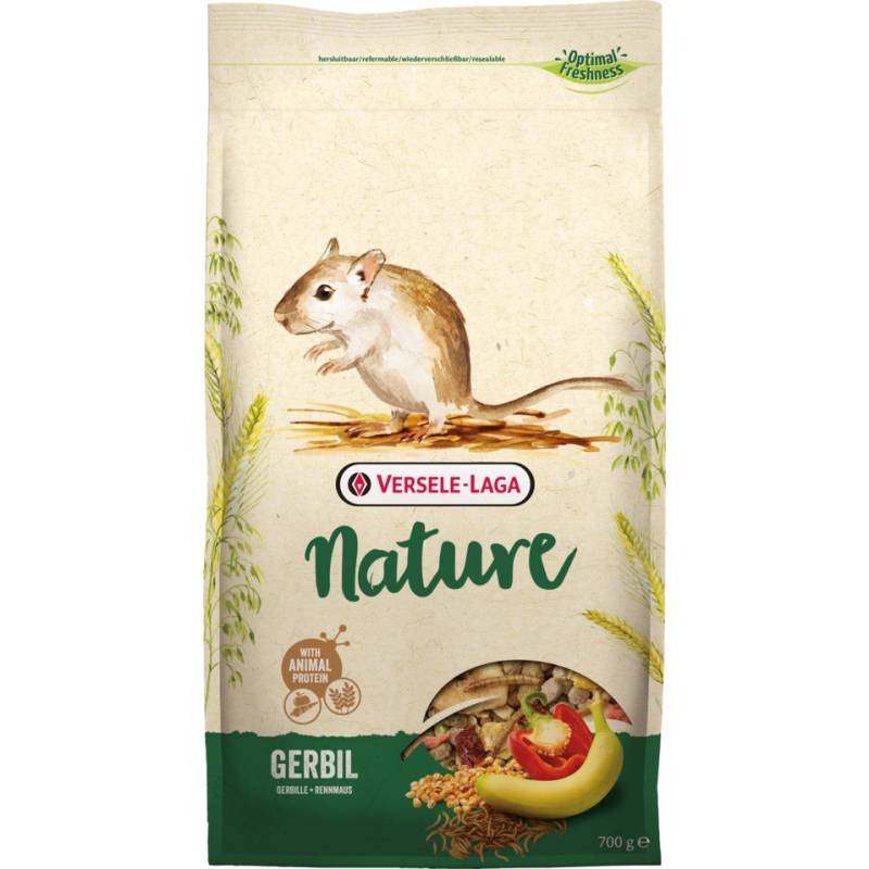 Nature Gerbil 700gr - Mélange varié et riche en céréales pour gerbilles