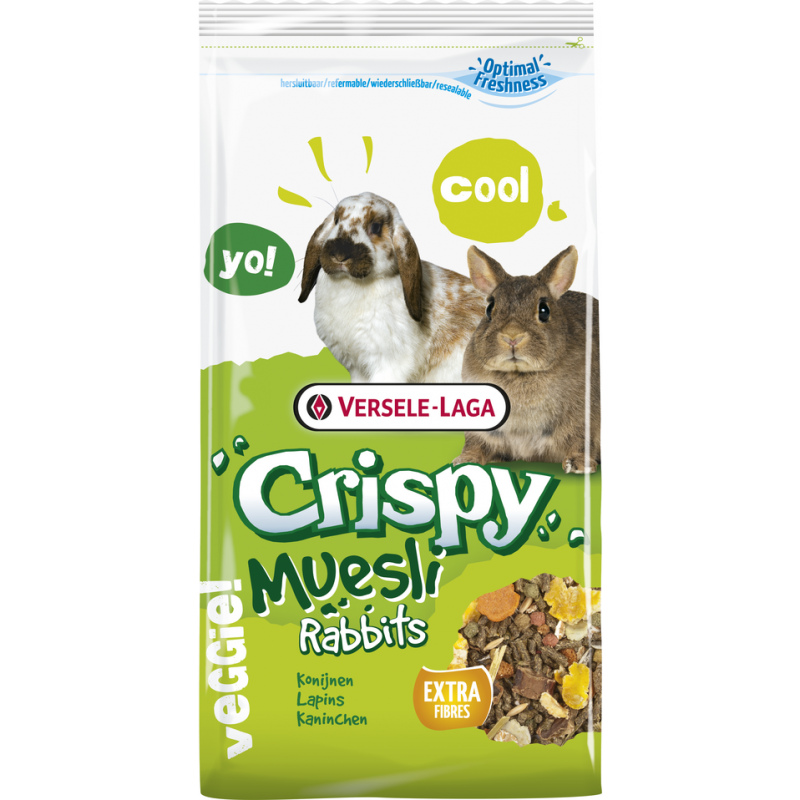 Crispy Muesli Rabbits 10kg - Mélange de qualité, riche en fibres, pour lapins (nains) 461026 Versele-Laga 14,90 € Ornibird