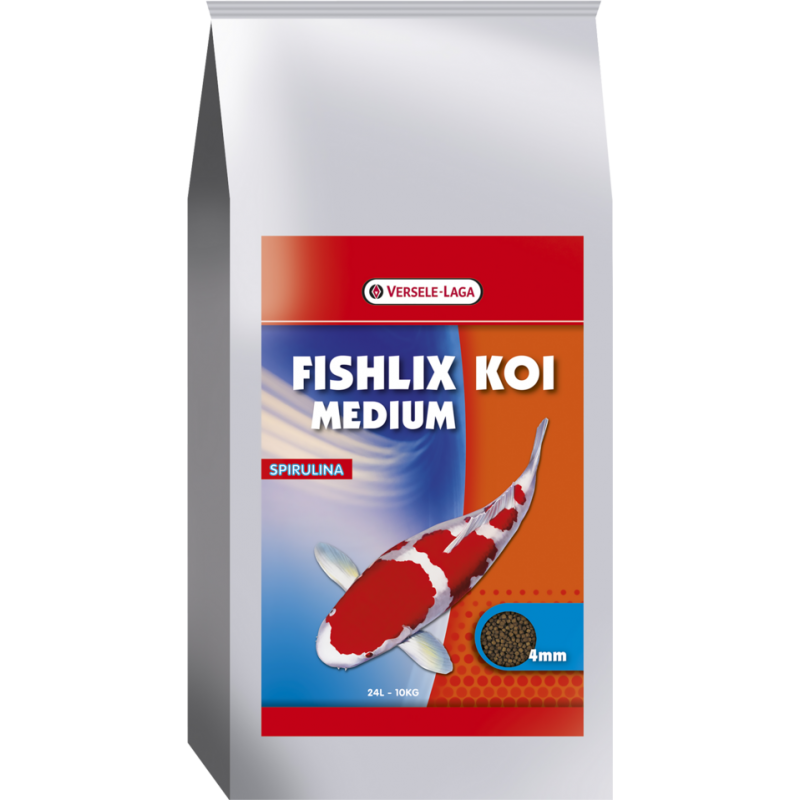 Fishlix Koi Meduim 4mm 8kg - Granulés extrudés flottants pour koi 450004 Versele-Laga 47,75 € Ornibird