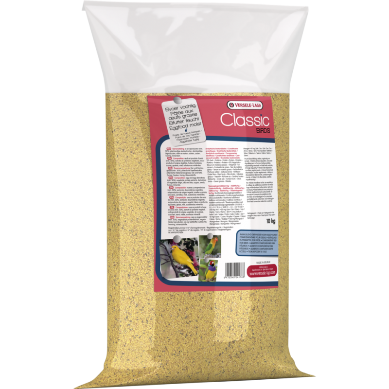 Classic Pâtée aux Oeufs grasse 10kg - Pâtée aux oeufs grasse - canaris, oiseaux exotiques & indigènes Classic Pâtée aux Oeufs grasse 10kg - Pâtée aux oeufs grasse - canaris, oiseaux exotiques & indigènes