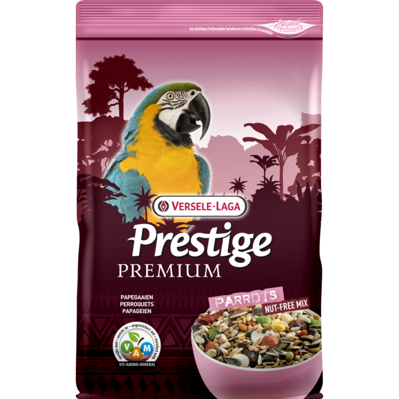 Prestige Premium Perroquets sans Noix 2kg - Mélange de graines enrichi en granulés VAM Prestige Premium Perroquets sans Noix 2kg - Mélange de graines enrichi en granulés VAM