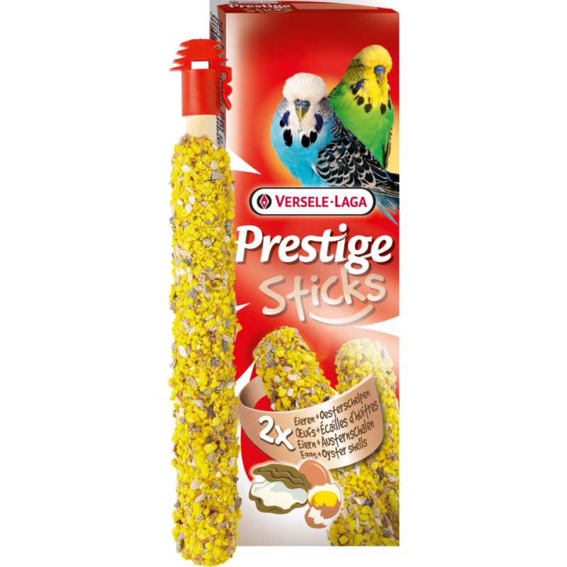 Prestige Sticks Perruches Oeufs & Ecailles d'huîtres - 2 pcs 60gr - Sticks de graines très variés 422323 Versele-Laga 2,20 € ...