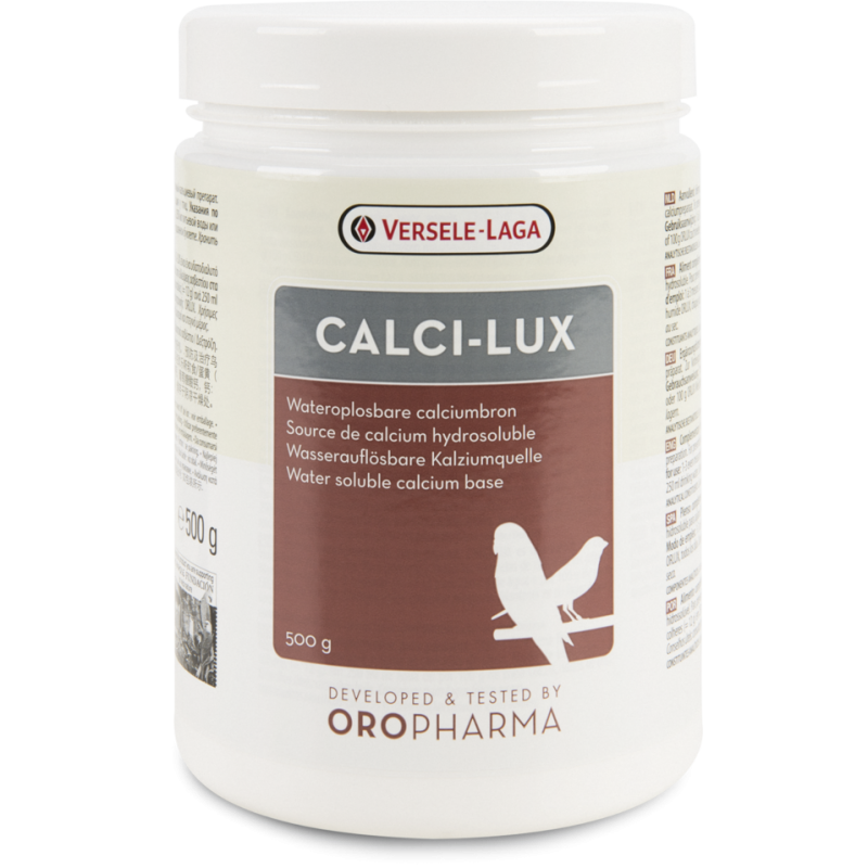 Oropharma Calci-Lux 500gr - Source de calcium hydrosoluble - oiseaux Oropharma Calci-Lux 500gr - Source de calcium hydrosoluble - oiseaux