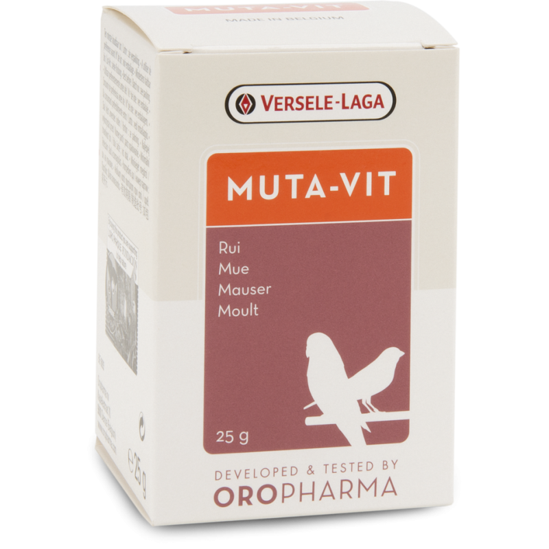 Oropharma Muta-Vit 25gr - Mélange de vitamines et de la méthionine pour la mue - oiseaux 460207 Versele-Laga 6,00 € Ornibird
