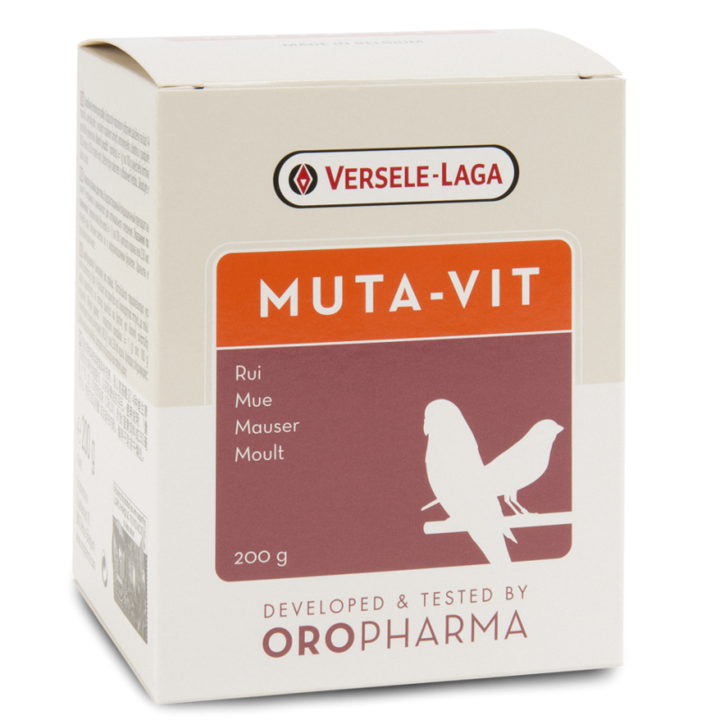 Oropharma Muta-Vit 200gr - Mélange de vitamines et de la méthionine pour la mue - oiseaux 460208 Versele-Laga 13,90 € Ornibird