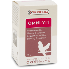 Oropharma Omni-Vit 25gr - Mélange de vitamines pour l'élevage et la condition - oiseaux 460203 Versele-Laga 6,00 € Ornibird