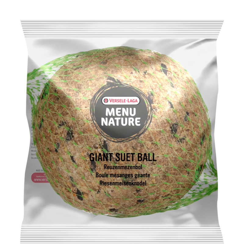 Menu Nature 1 giant suet ball (display 36) 500gr - Boule mésanges - aliment d'hiver gras (avec filet, sous plastique) 464407 ...