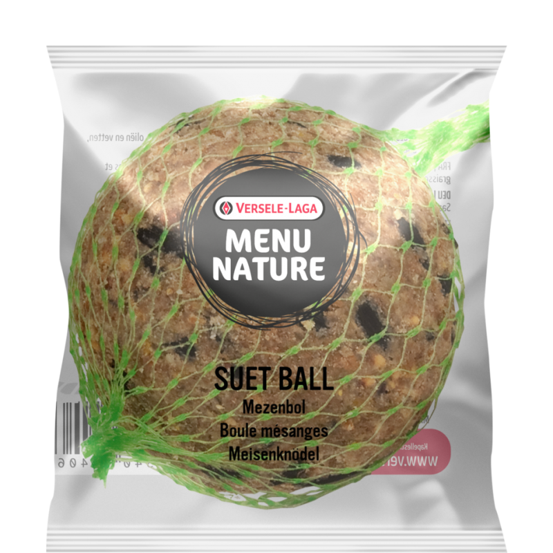 Menu Nature 50 suet balls with net 4,5kg - Boule mésanges - aliment d'hiver gras (avec filet, sans plastique, dans seau) 4644...