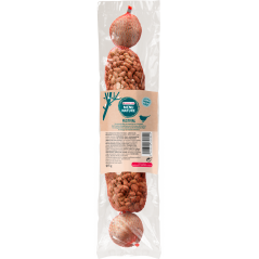 Menu Nature Festival (3balls + 2 peanuts) 615gr - Guirlande à 5 pièces (3 boules mésanges,2 filets de cacahuètes) à 4,40 € - ...