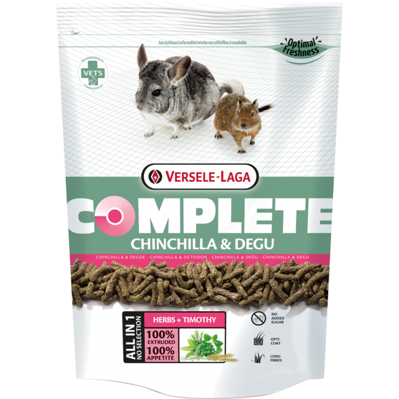 Complete Chinchilla & Degu 500gr - Croquettes riches en fibres pour chinchillas et dègues 461255 Versele-Laga 5,30 € Ornibird