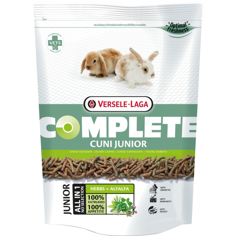 Complete Cuni Junior 500gr - Croquettes riches en protéines - jeunes lapins (nains) 6-8 mois 461308 Versele-Laga 5,30 € Ornibird