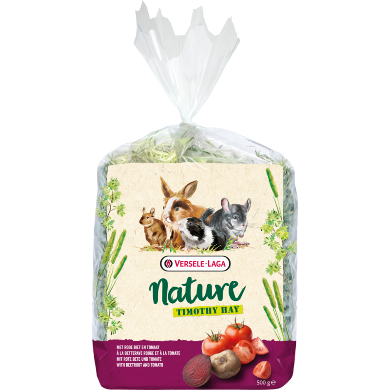 Nature Timothy Hay Beetroot et Tomato 500gr - Du foin timothy enrichi de bettrave rouge et tomates 424194 Versele-Laga 5,15 €...