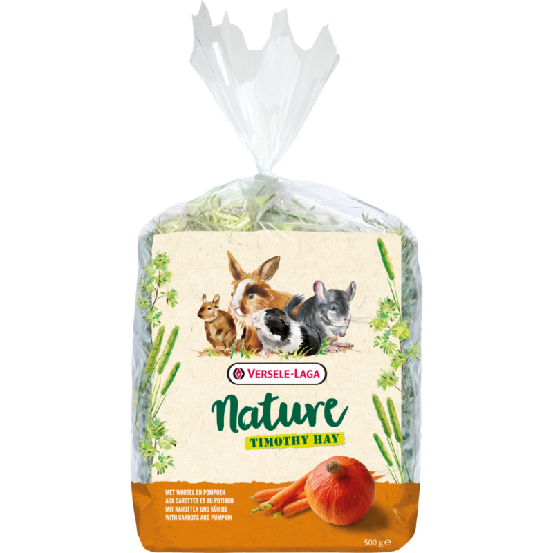 Nature Thimothy Hay Carrot et Pumpkin 500gr - Du foin thimothy enrichi de carottes et de potiron Nature Thimothy Hay Carrot et Pumpkin 500gr - Du foin thimothy enrichi de carottes et de potiron