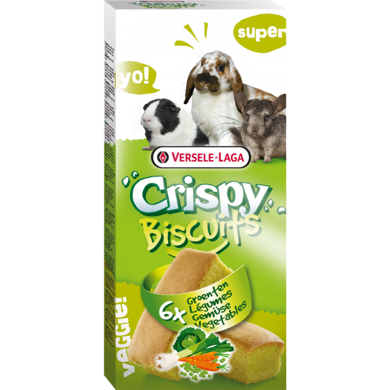 Crispy Biscuits Légumes 6 pcs 70gr - Biscuits légers pour tous les petits mammifères