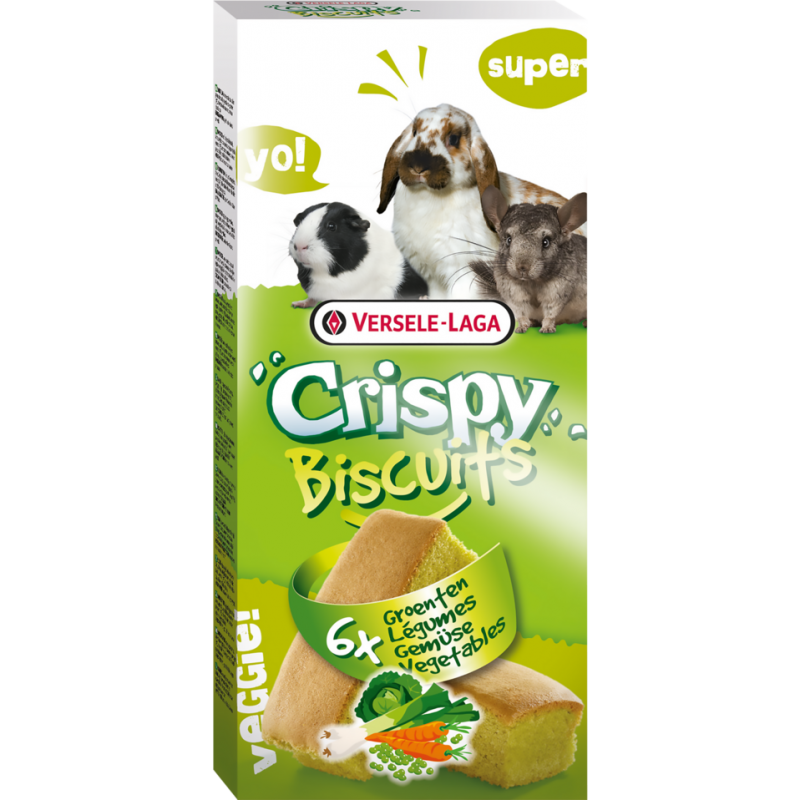 Crispy Biscuits Légumes 6 pcs 70gr - Biscuits légers pour tous les petits mammifères 462007 Versele-Laga 3,90 € Ornibird