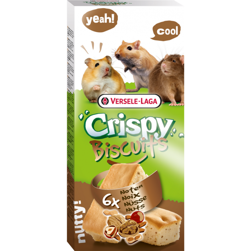 Crispy Biscuits Noix 6 pcs 70gr - Biscuits légers pour tous les petits mammifères 462008 Versele-Laga 3,90 € Ornibird
