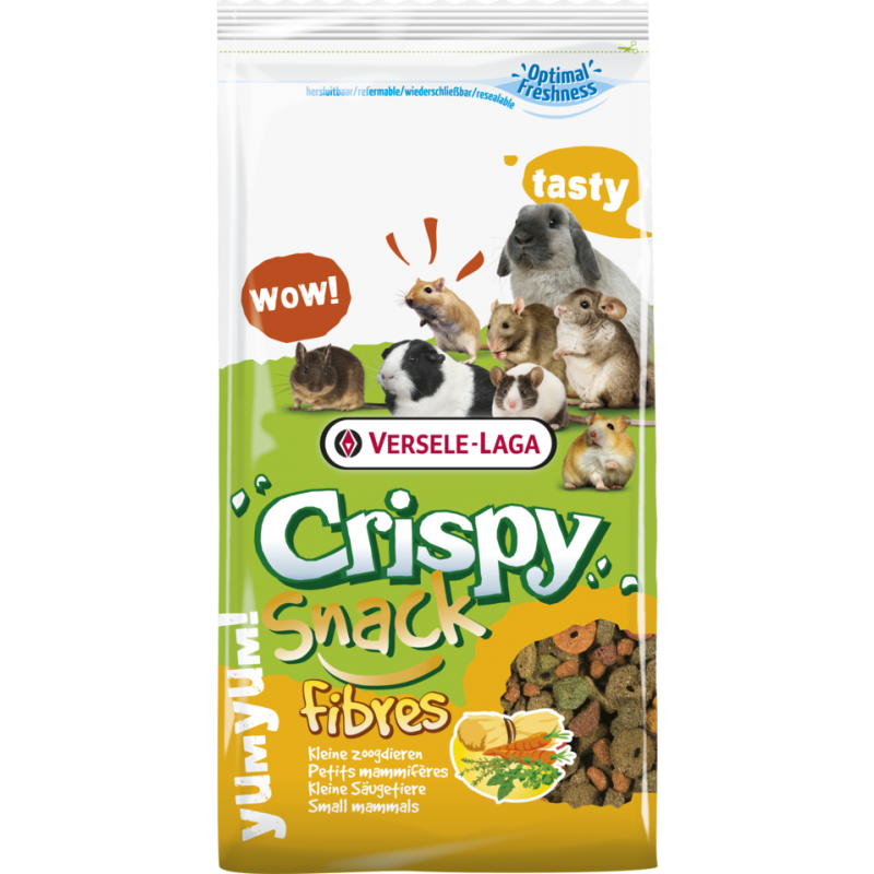 Crispy Snack Fibres 650gr - Snack riche en fibres pour lapins, cobayes, chinchillas & dègues 461735 Versele-Laga 3,10 € Ornibird