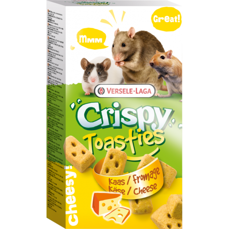 Crispy Toasties Fromage 150gr - Biscuits croustillants pour tous les petits mammifères à 3,40 € - Versele-Laga - 462019 - Crispy