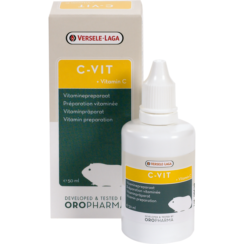 Oropharma C-Vit 50ml - Préparation multivitaminée avec extra vitamine C pour cobayes 460700 Versele-Laga 9,10 € Ornibird