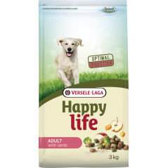 Happy Life Adult Lamb 3kg - Aliment varié à base d'agneau - chiens adultes vitaux 431100 Versele-Laga 9,20 € Ornibird
