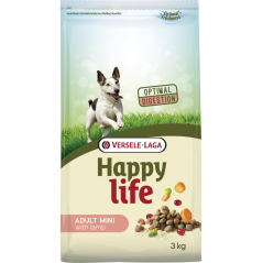 Happy Life Adult Mini Lamb 3kg - Aliment varié à base d'agneau - petits chiens vitaux 431041 Versele-Laga 9,20 € Ornibird
