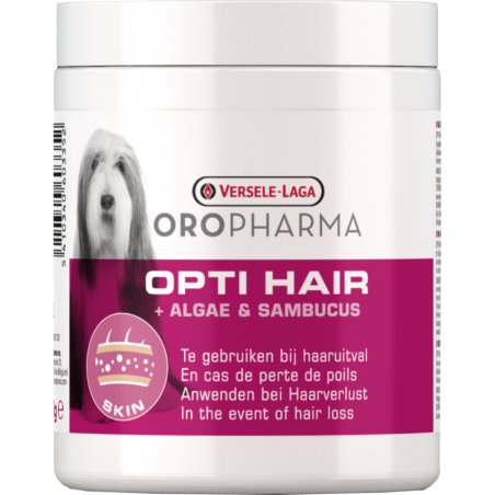 Oropharma Opti Hair 130gr - Supplément alimentaire contre la perte de poils - chiens à 9,55 € - Versele-Laga - 460335 - Oroph...