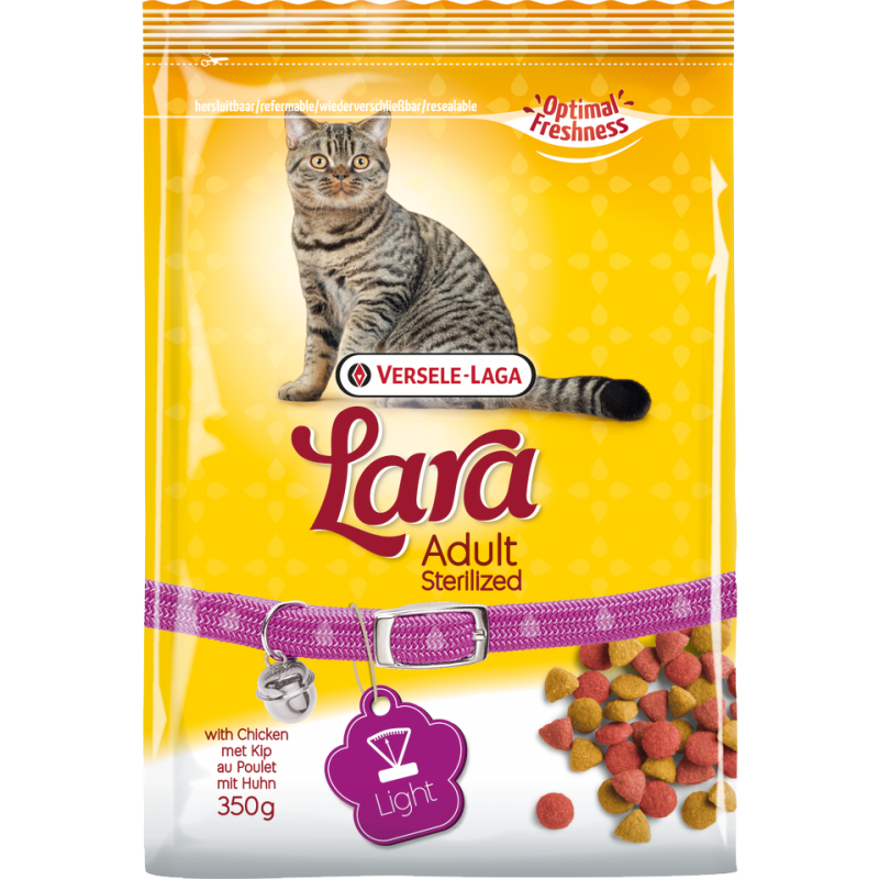 lara Adult Sterilized with Chicken 10kg - Croquettes délicieuses au poulet - chats stérilisés / châtrés 440999 Versele-Laga 3...