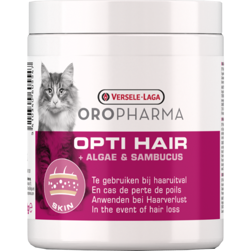 Oropharma Opti Hair 130gr - Supplément alimentaire contre la perte de poils - chats 460554 Versele-Laga 8,35 € Ornibird