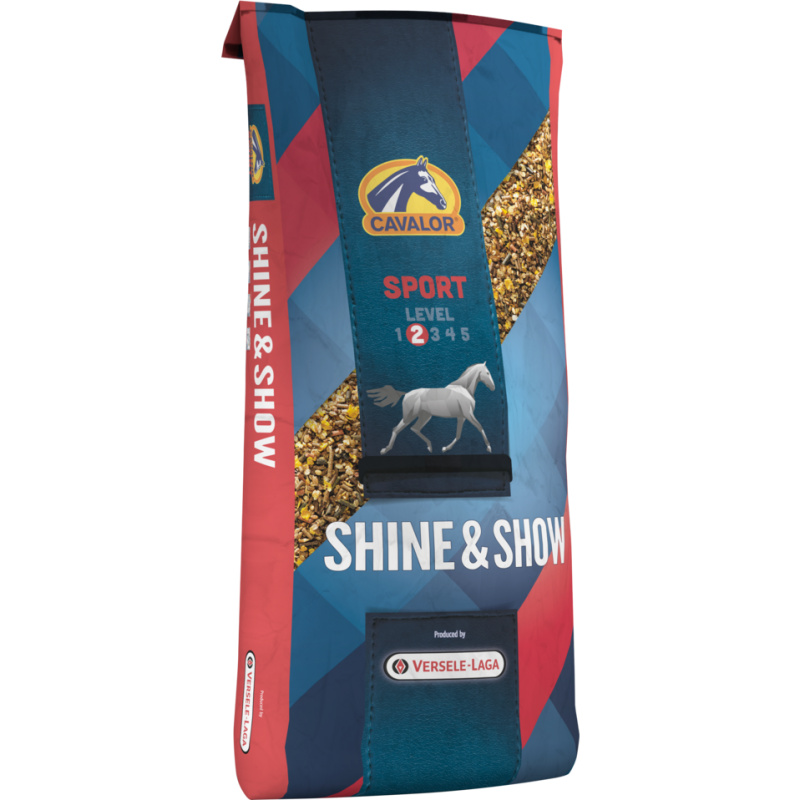 Cavalor SPORT - Shine & Show 20kg - Aliment équilibré, idéal pour un pelage brillant et sain Cavalor SPORT - Shine & Show 20kg - Aliment équilibré, idéal pour un pelage brillant et sain