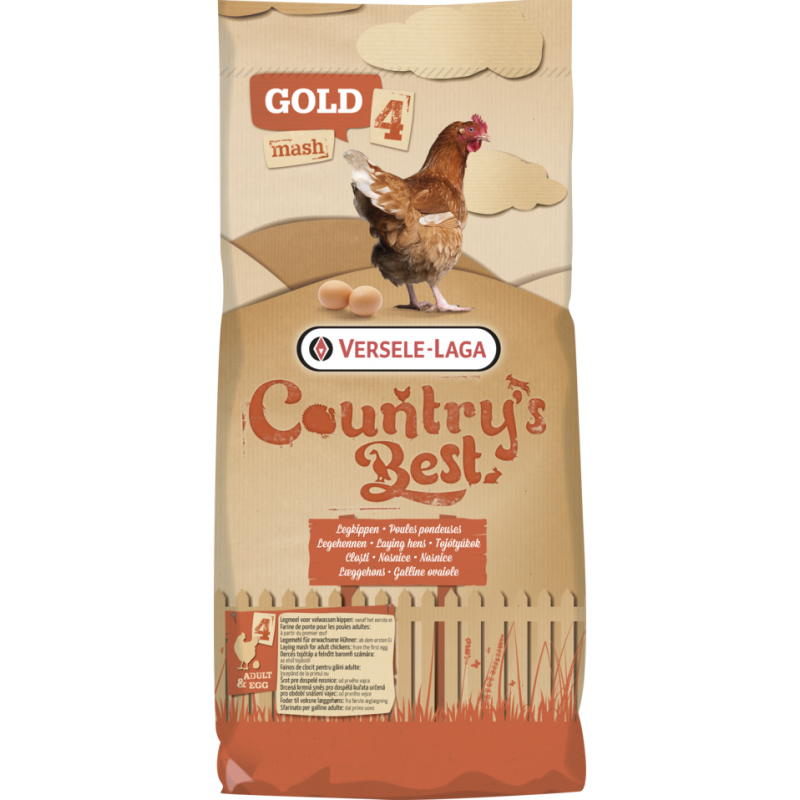 Country's Best GOLD 4 RED Mash 20kg - Farine de ponte pour une teinte rougeâtre du jaune d'oeuf Country's Best GOLD 4 RED Mash 20kg - Farine de ponte pour une teinte rougeâtre du jaune d'oeuf
