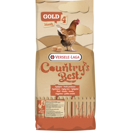 Country's Best GOLD 4 RED Mash 20kg - Farine de ponte pour une teinte rougeâtre du jaune d'oeuf à 14,85 € - Versele-Laga - 45...