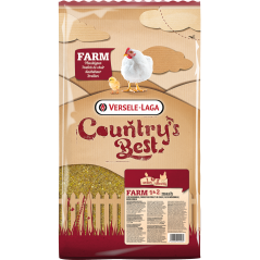 Country's Best FARM 1 & 2 Mash 5kg - Farine poulets de chair jusqu'à 5 jrs avant abatt., avec coccid. 451208 Versele-Laga 6,8...
