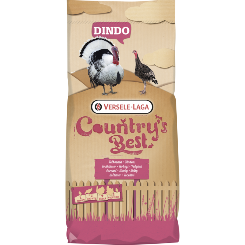 Country's Best DINDO 1 Crumble 20kg - Miettes (2mm) démarrage les 3 premières semaines, avec coccid. 451023 Versele-Laga 17,8...